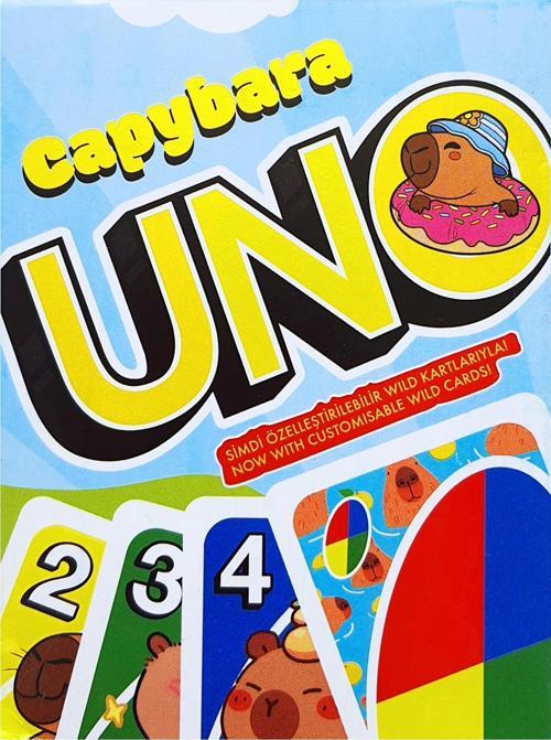Uno Capybara Oyun Kartı Resimli Uno Oyun