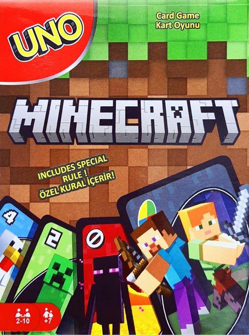 Uno Minecraft Oyun Kartı Resimli Uno Oyun