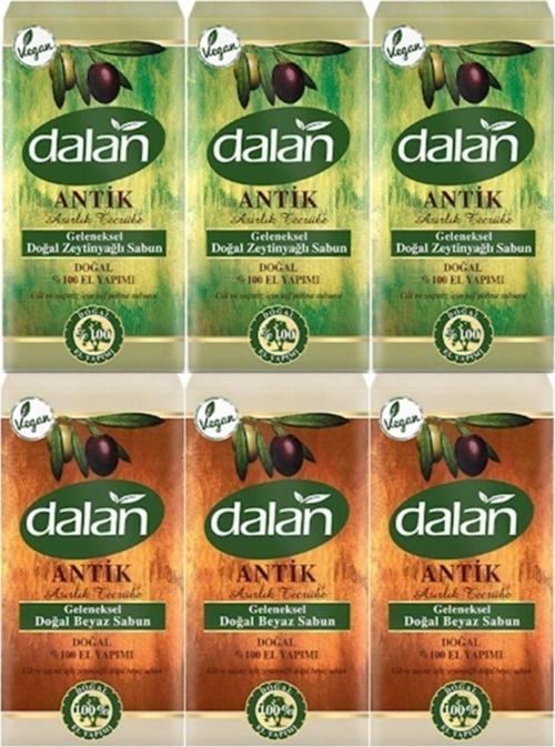Antik Zeytinyağlı El Yapımı ve Beyaz Antik Doğal Sabun 900 gr X 6 Adet