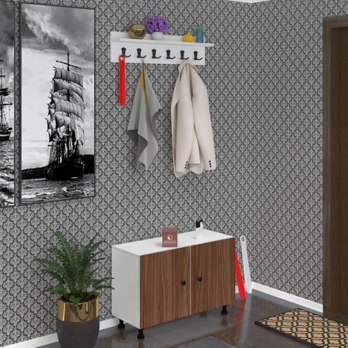 portmanto ayakkabılık ve askılık sandal3 cvzbyz 53*120*32 onsekiz çift ayakkabı kapasitesi