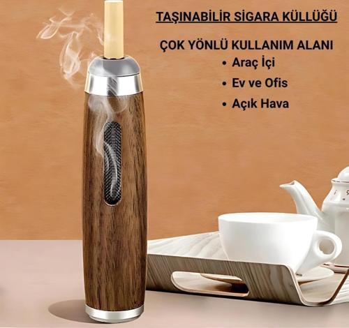 Pipo Tipi Taşınabilir Tüm Sigaralara Uyumlu Küllük, Ev, Ofis, Araç ve Açık Alan İçin Mini Küllük