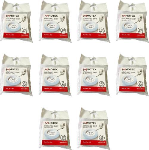 Görünmez Şeffaf Bant - Düzeltme Birleştirme Bandı - 19 mm x 33 Metre - 10 Adet