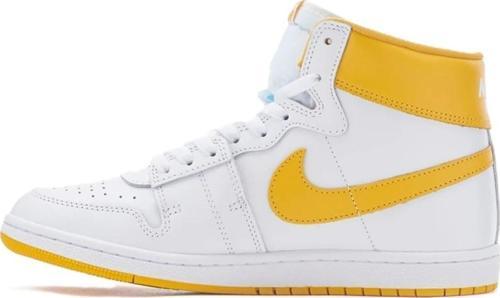Air Jordan Air Ship'University Gold'Leather Unisex Sneaker Hakiki Deri Unisex Günlük Spor Ayakkabı Beyaz