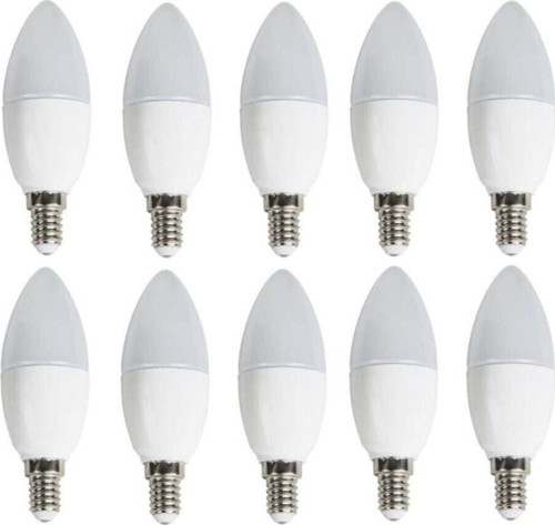 10'Lu Ct-4083 Led Ampul-İnce E14 Duy-Avize Ampülü-Gün Işığı 3200K