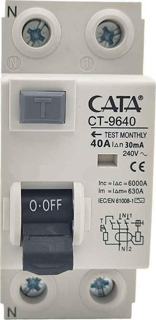 Monofaze Kaçak Akım Rölesi 2X40A 30Ma Ct-9640