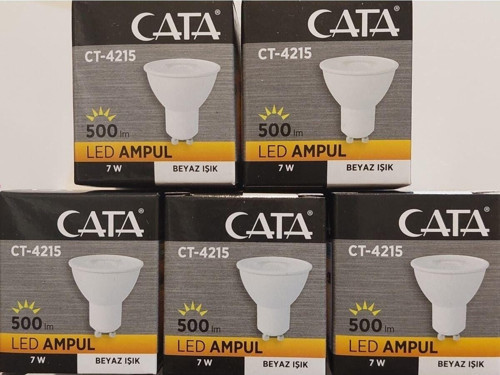 Ct-4215 5 Adet Beyaz 7W Led Ampul (Gu10) (Beyaz)