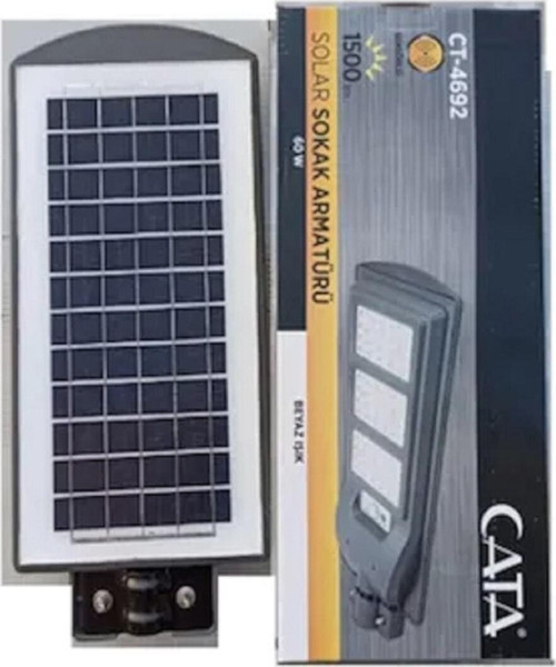 Ct-4692 180W Solar Sokak Armatürü- Beyaz Işık