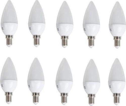 - 7 Watt E14 Duylu Led Mum Ampul - Gün Işığı - (10 Adet)