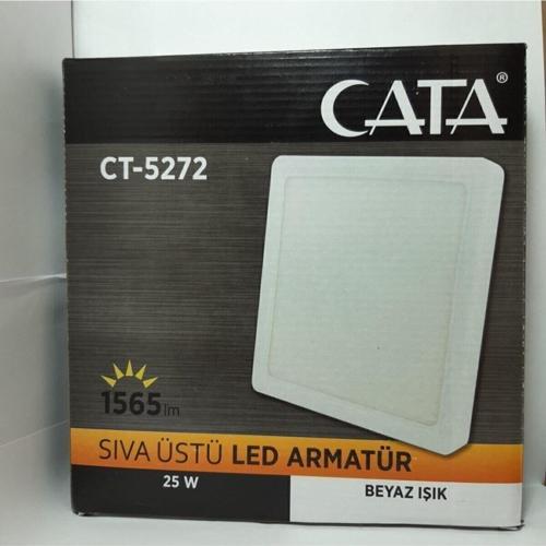 25W Sıva Üstü Kare Led Panel Armatür 6500K (Beyaz) Ct-5272