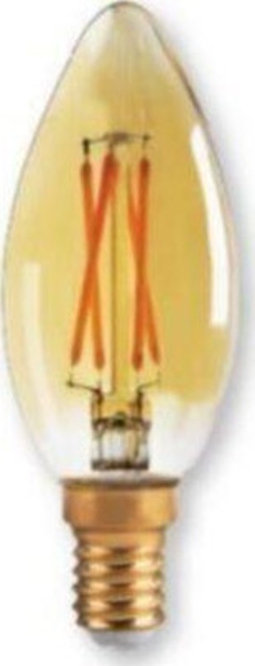 4 Watt Rustik Led Dekoratif Buji Ampul E-14 2700K Amber Rengi Ct-4280