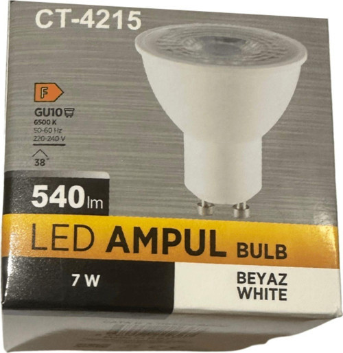 Ct-4215 7W 6500K (Beyaz Işık) Gu10 Duylu Spot Led Ampul (4 Adet)