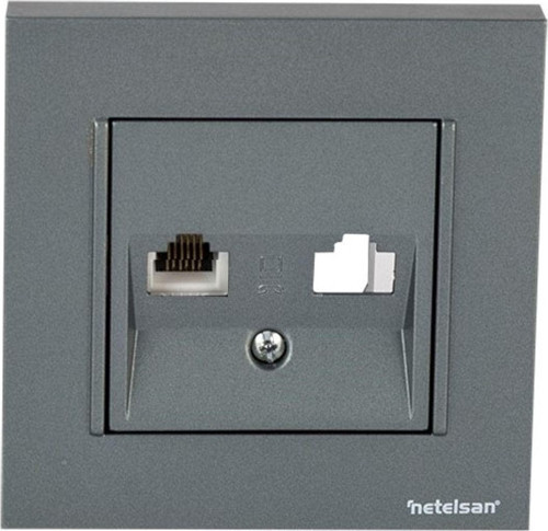 Byobu Füme Data Priz (Cat6) - Çerçeveli