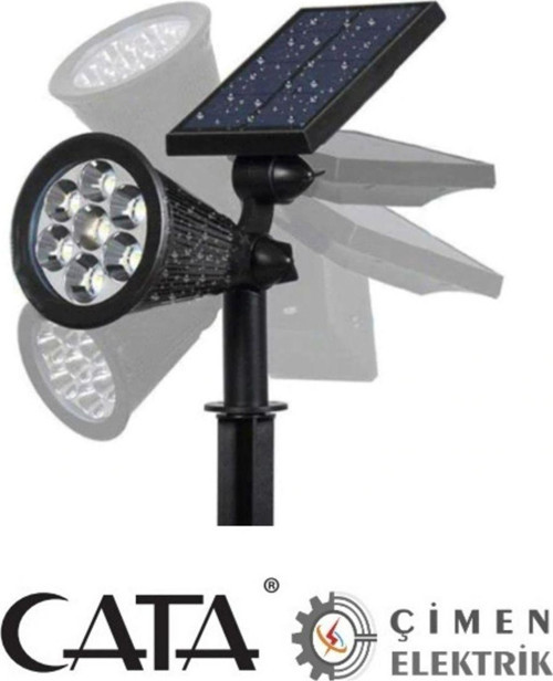 Ct 7310 7W Solar Güneş Enerjili Bahçe Armatürü Yeşil Işık