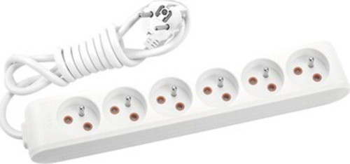 Multi-Let Altılı Priz Topraklı Kablolu Çocuk Korumalı 5 Metre-Beyaz