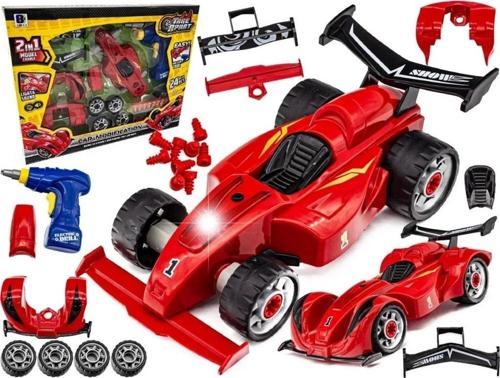 Çocuk Matkaplı Formula F1 Araba Modifiye Seti Sesli Işıklı Sök Tak