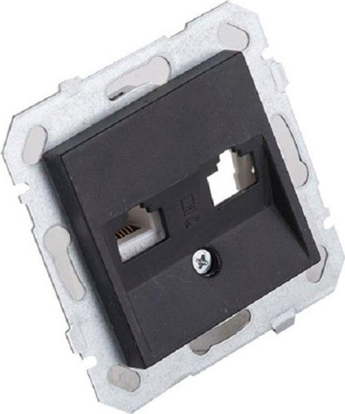 Byobu Siyah Telefon Nümeris Priz (Cat-3) Çerçevesiz