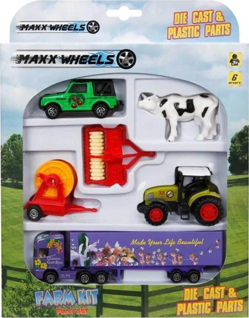 Çocuk Maxx Wheels Araçlı Çiftlik Seti