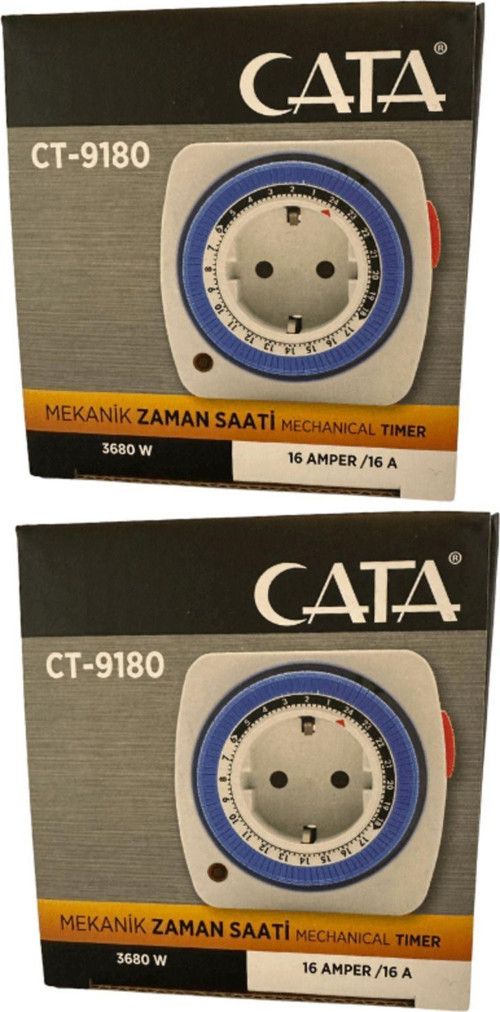 Ct-9180 3680W 16 Amper Mekanik Zaman Saati (2 Adet)