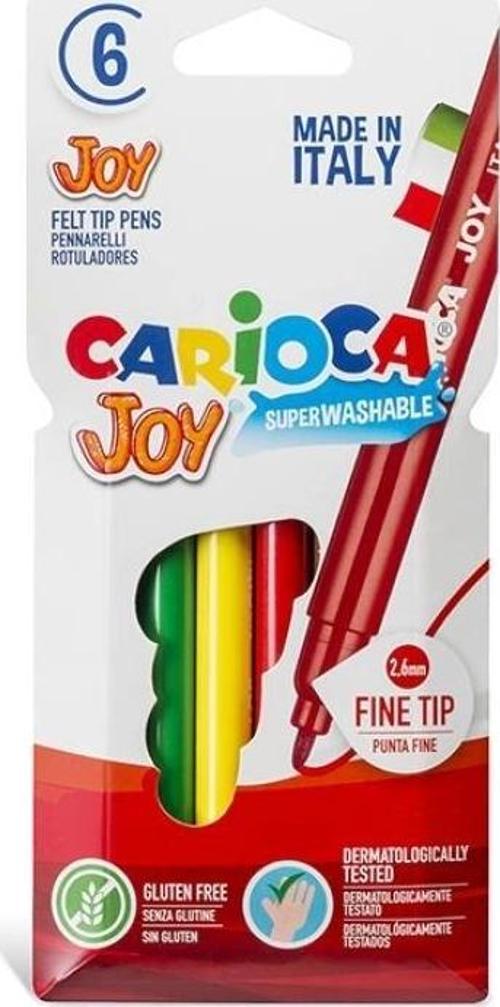Çocuk Carioca Joy Süper Yıkanabilir Keçeli Boya Kalemi 6'Lı