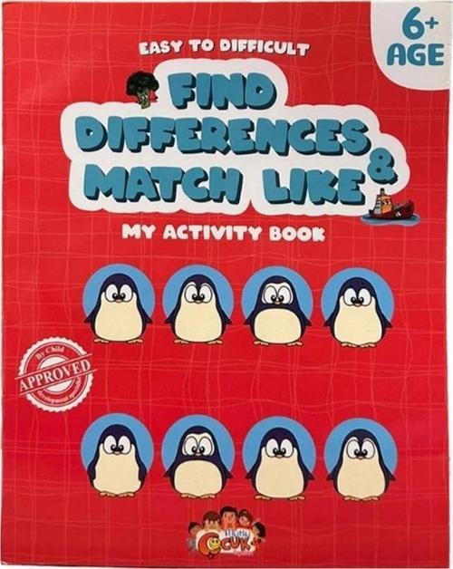 Çocuk Find Differences Matc Like My Activity Book