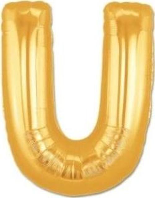 Çocuk U Harf Folyo Balon Altın Renk  40 inç