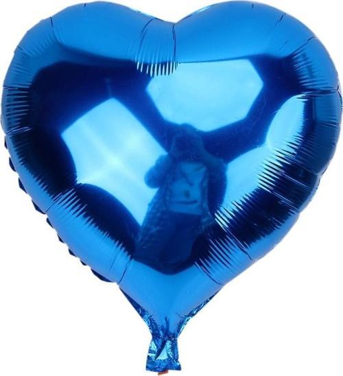 Çocuk Kalp Balon Folyo Mavi 45 cm 18 inç
