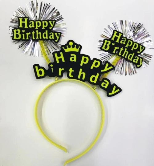 Çocuk Happy Birthday Neon Renk Doğum Günü Tacı 12 Adet