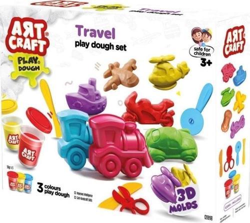 Çocuk 03998 Art Craft Seyahat Araçları Hamur Set 168 Gr -Fentoys