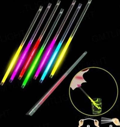 Çocuk Karanlıkta Parlayan Glow  Fosforlu Pipet 3 Renk 3 Adet
