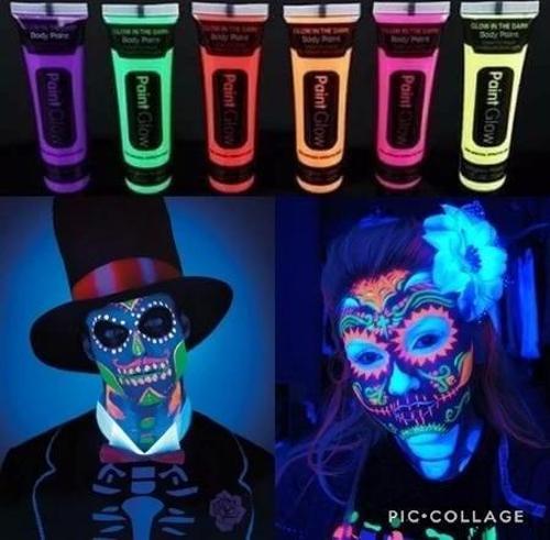 Çocuk Neonlu Glow Parti Yüz Boyası 6 Renk 6 Adet