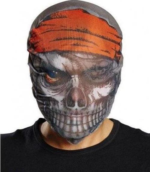 Çocuk Kafaya Tam Geçmeli Bez Korsan Maskesi - Streç Korku Maskesi - 3D Baskılı Maske Model 4