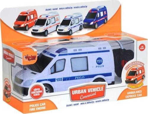 Çocuk V001-2 V3 V004  Kumandalı Sesli Işıklı Polis Arabası-Jandarma-Ambulans-İtfaiye 1:18-Vardem
