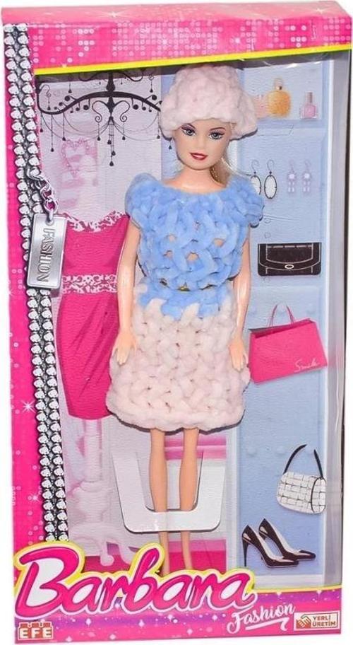 Çocuk 296 Örme Kıyafetli Şapkalı Bebek - Efe Toys