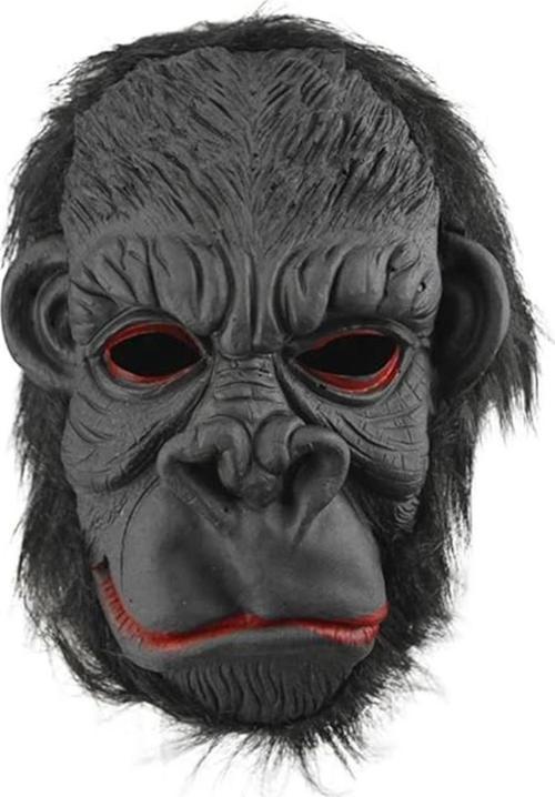 Çocuk   Lateks Goril Maskesi Maymun Maskesi Et Maskesi Orangutan Siyah Saçlı 3 No
