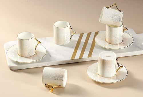 Limoges Glittering Kahve Takımı 12 Parça