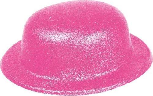 Çocuk Pembe Renk Simli Melon Yuvarlak Parti Şapkası 24x26 cm