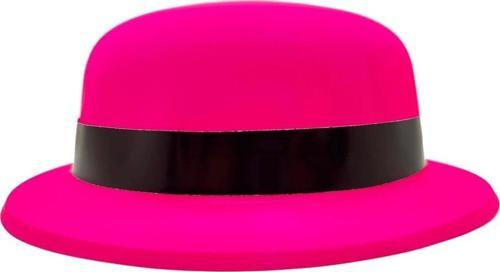 Çocuk Neon Partisi Pembe Renk Melon Plastik Parti Şapkası