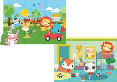Çocuk 13406 KS Fisher-Price Baby Puzzle - Railway & Bedtime / 12+24 Parça Puzzle / +4 yaş