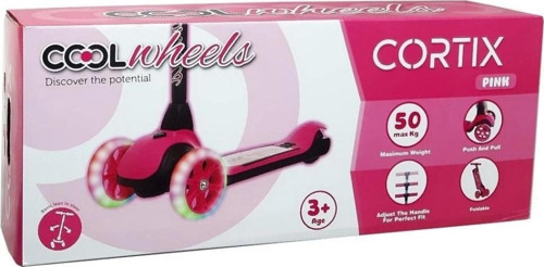 Cool Wheels Cortix Scooter Pembe 3 Tekerlekli Katlanabilir Çocuk Scooter