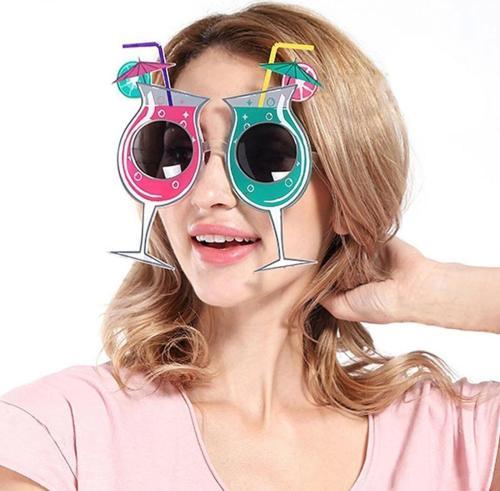 Kokteyl Temalı Hawaii Yaz Partisi Gözlüğü Eğlenceli ve Renkli Parti Aksesuarı