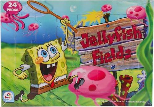 Çocuk Gelişim Spongebob Taslamalı 24 Parça Frame Puzzle