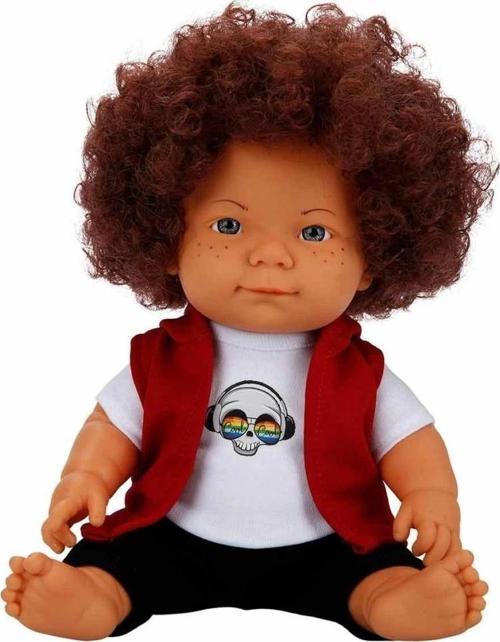Çocuk Kıvırcık Saçlı Curly Bebek 35 cm