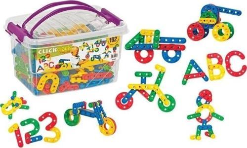 Çocuk Dede Click Clack Box Eğitici Şekiller 192 Parça