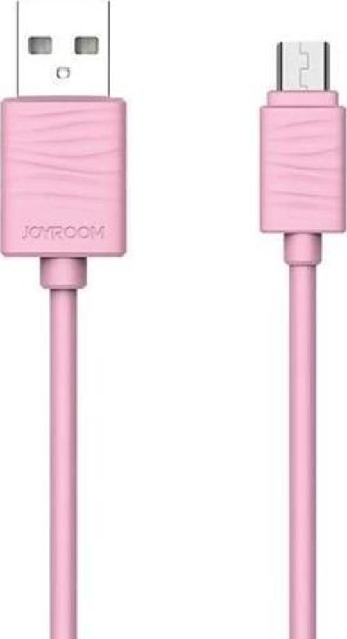 JR-S118 Micro USB Hızlı Şarj ve Data Kablosu 1m Pembe