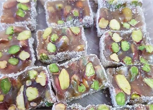 Boz Yeşil Duble Bol Antep Fıstıklı Saray Lokumu - 1 KG