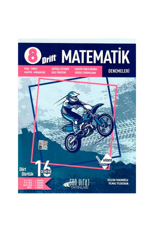 2024 Güncel Yeni 8. Sınıf Matematik Drift Serisi 16 Deneme