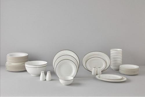 Monarch Silver 60 Parça 12 Kişilik Bone China Yemek Takımı