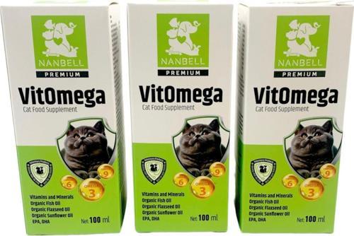 3 Kutu Kediler İçin VitOmega 100 ml