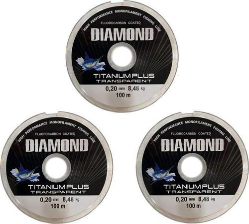 3 adet Bauer Titanium Plus 0.20 mm 100 mt Makara Misina - Renk: Füme 8,48 kg