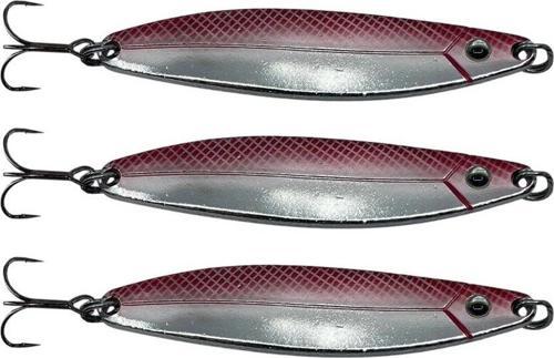 3 adet Hansen Pilgrim 7.8Cm 22G Kaşık Silver/Red